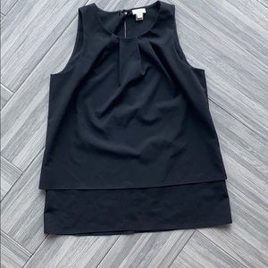 Beautiful tiered black sleeveless blouse